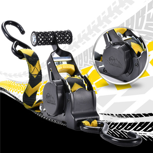 Sangles à <span class=keywords><strong>cliquet</strong></span> rétractables automatiques robustes de 25mm 680kg BS <span class=keywords><strong>sangle</strong></span> d'arrimage auto-rétractable pour le contrôle de la cargaison - Product Image 3