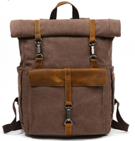 Maßgefertigter Modischer Casual Laptop-Rucksack aus Canvas mit Reißverschluss Multifunktional Große Kapazität 4 Farben Für Alle Jahreszeiten Für Herren