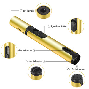 Metal Windproof <b>Gas</b> <b>Lighter</b> L5327go Direct Puff Cigar Igniter With Blue Flame For Outdoor Use - Product Image 3