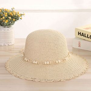 Nouveau Chapeau d'été en paille naturelle tricoté par ordinateur, respirant et confortable pour femme - Idéal pour la plage, les sports de plein air et un usage décontracté - Product Image 2