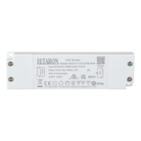 LETARON Transformador de Salida Única 220V 12V 1-50W Impermeable IP44, Fuente de Alimentación LED Super Delgada para Iluminación de Espejos de Baño