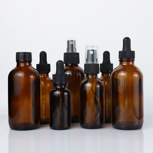 Refillable 2oz Chai nhỏ giọt Boston Glass 60ml tinh dầu 1oz 4oz trong suốt huyết thanh dầu mỹ phẩm chai với vàng ống nhỏ giọt - Product Image 4