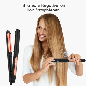 Plancha <span class=keywords><strong>de</strong></span> pelo profesional Pantalla LCD 1 1/4 Placas <span class=keywords><strong>de</strong></span> cerámica con infusión <span class=keywords><strong>de</strong></span> titanio mejoradas personalizadas Fuente eléctrica <span class=keywords><strong>de</strong></span> <span class=keywords><strong>hierro</strong></span> plano - Product Image 2