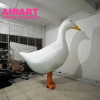 Robe d'animaux de cirque costume d'oie gonflable, costume de canard de dessin animé gonflable pour les idées de fête
