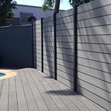 Panneau de clôture WPC moderne de 6 pieds, portail en aluminium, bois composite traité sous pression, plafond pour cours, installation facile, <span class=keywords><strong>3D</strong></span> Australien - Product Image 2