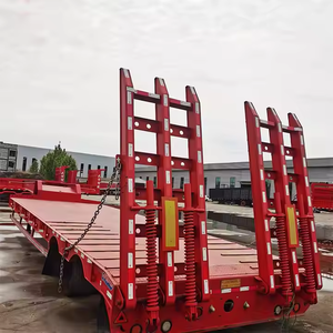 Semirremolque de Plataforma Baja de Acero de 40T, Nuevo, de Alta Calidad, Suministro de Fábrica, Dos Líneas, Cuatro Ejes, 12r22.5, para Transporte de Carga - Product Image 2