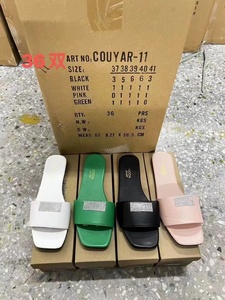 <span class=keywords><strong>Ciabatte</strong></span> piatte da <span class=keywords><strong>donna</strong></span> con punta quadrata, traspiranti, casual, alla moda, colori misti, all'ingrosso per il mercato africano - Product Image 2