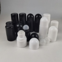 Mini bouteille de lotion déodorante à bille en plastique de 30ml/30g PP bouteille de parfum corporel blanche vide avec bille roulante en PP