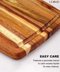Tabla de Cortar de Madera Natural con Superficie Fácil de Limpiar, Diseño Grueso y Uso Versátil para Todo Tipo de Cocina, al por Mayor - Product Image 5