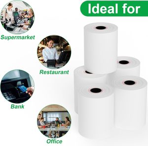 Vendita calda 57mm x 15m rotoli <span class=keywords><strong>di</strong></span> carta termica 5 ricevute Premium per tutte le stampanti termiche POS compatibile carta <span class=keywords><strong>di</strong></span> credito registratore <span class=keywords><strong>di</strong></span> <span class=keywords><strong>cassa</strong></span> - Product Image 3