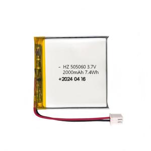 HZ Baterai Lithium Polymer 505060 2000mAh 3.7V yang Dapat Disesuaikan, Baterai Lithium-ion, Baterai Isi Ulang, Baterai Grease - Product Image 1
