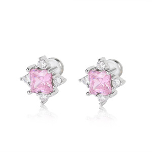 Star Shape Stud Earrings 925 Silver Claw Setting Zinc Alloy Fashion Jewelry Gift For Women And Men - Product Image 3