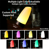 Sous-verre LED coloré lumineux en plastique, alimenté par piles, à changement de couleur, avec interrupteur à une touche, pour ambiance bar, KTV, maison, motifs variés