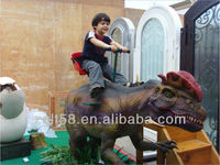 Parc d'attractions Dinosaur Ride Modèle animatronique le plus populaire Robot dinosaure de banlieue Dinosaure grandeur nature