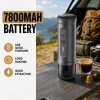 Machine à expresso de voyage sans fil 20 bars, batterie 7800 mAh, charge rapide USB-C, cafetière à capsules auto-chauffante portable pour la randonnée