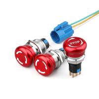 Emergency Generator Stop ButtonTwist to Release Lockable E-Stop Switch 16mm Panel Cutout Silver Contacts CE for Industrial