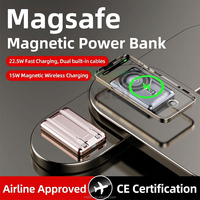 Batterie externe portable ultra-mince de haute qualité 10000 mAh avec support magnétique et mini USB 22,5 W pour iPhone 17
