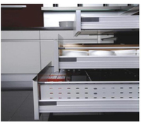 Glissières de tiroir à fermeture amortie pour meubles de cuisine, design industriel en métal, capacité de charge 30 kg, pour chambre et appartement