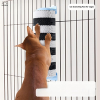 Griffoir pour chat à fixer sur cage, 34,5 cm, rayé noir et blanc, en carton ondulé, vertical et horizontal, à suspendre