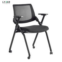 Chaise de conférence et de formation de bureau commerciale moderne en maille empilable et pliable