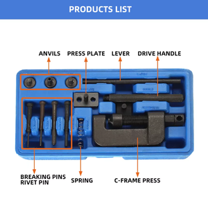 Juego completo de herramientas para <span class=keywords><strong>cadena</strong></span> de motocicleta 2026ZP: Rompecadenas, <span class=keywords><strong>remachador</strong></span> y <span class=keywords><strong>cortador</strong></span> para reparación de transmisiones de motos - Product Image 3