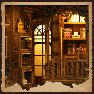 Kits <span class=keywords><strong>de</strong></span> maisons <span class=keywords><strong>de</strong></span> poupées miniatures DIY, puzzle 3D en bois, serre-livres, maison <span class=keywords><strong>de</strong></span> poupée <span class=keywords><strong>de</strong></span> Noël en bois, mini-maison 3D - Product Image 2