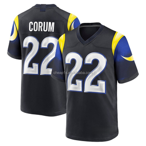 Vente en gros de maillots de football américain Los Angeles Ram pour hommes, cousus # 12 Puka Nacua # Uniforme de football de Matthew Stafford n°9 - Product Image 3