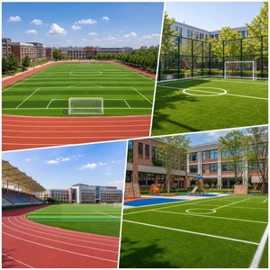 Rotolo di Erba Sintetica in PE ad Alta Densità Non Riempita, Ecologica, Ignifuga, Durevole e Impermeabile per Campi da Calcio e Uso Esterno - Product Image 6