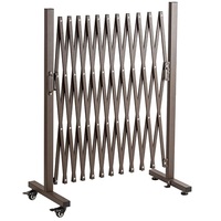 Portes de garage extérieures en accordéon avec palissade debout en métal Clôture rétractable extensible Porte en accordéon en métal