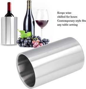 Seau à glace isotherme en acier inoxydable à double paroi de 1600 ml pour champagne et bière – Vente en gros - Product Image 2