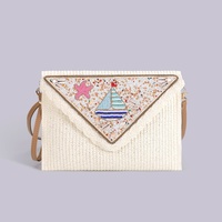 Porte-monnaie perlé style bohème, sac tendance brodé de perles citron, sac en perles de riz cousu à la machine, personnalisable, vente en gros
