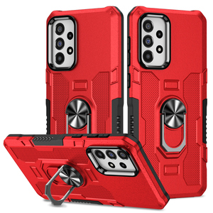 Funda protectora para teléfono móvil <span class=keywords><strong>Samsung</strong></span> <span class=keywords><strong>Galaxy</strong></span> A73 5G, carcasa de lujo con armadura roja - Product Image 1