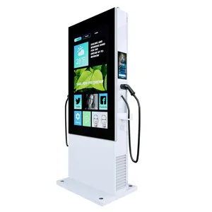 Hot Sale Fully Custom Compatible Type2 Ev Car Dc Charger 60kw 100kw Electric Fast Pile Station Digital Signage with Ev Charging