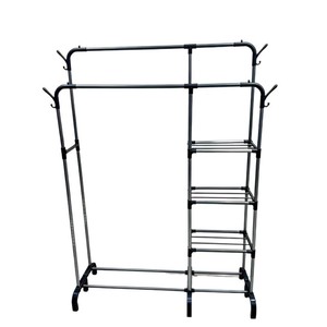 Porte-manteau sur pied moderne en alliage de zinc, design du sol au plafond pour rangement de salon, support simple pour vêtements - Product Image 1