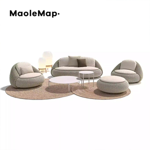 Outdoor <strong>rattan</strong> sofa homestay terrace balcony coffee table combination villa hotel garden patio aluminium pool chair <strong>furniture</strong> - Product Image 6