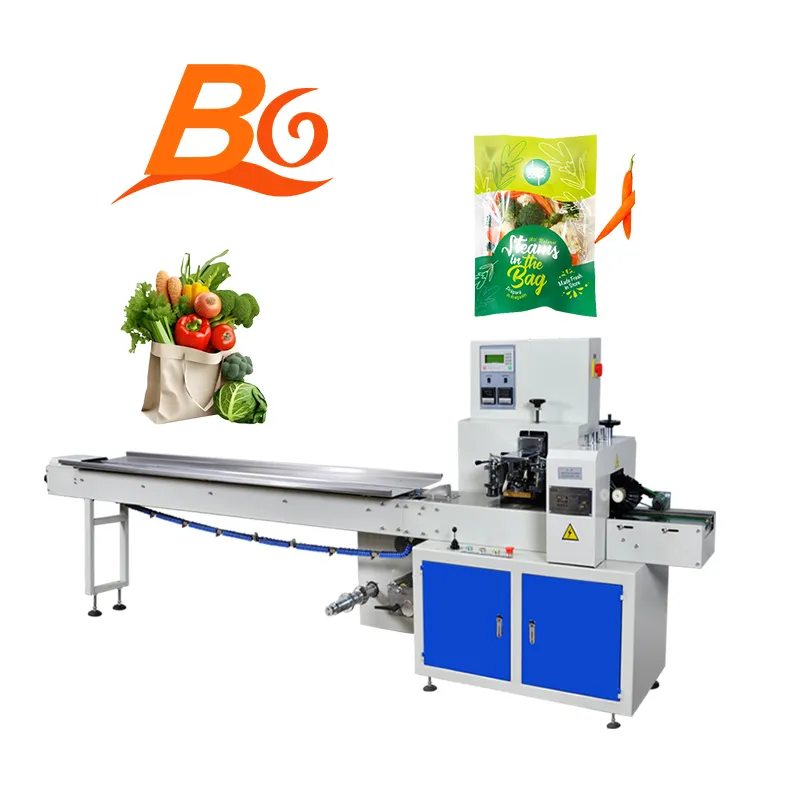 BG vollautomatische Verpackungsmaschine für frische Früchte und gefrorene Früchte Gemüse für Karotten Kirsche Tomate Karotte Zwiebelschwiegel