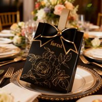 Hochzeit Candy Box Weiß Vintage Französisch Hand Champagner Bogen Textur Jubiläum Festival Papier