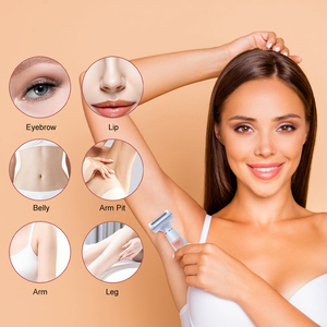 เครื่องโกนหนวดไฟฟ้า 2 in 1 สำหรับผู้หญิง สีชมพู เครื่องกำจัดขนอเนกประสงค์ กันน้ำ - Product Image 3