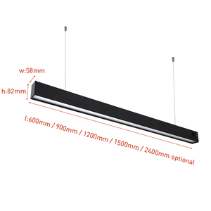 Lonyung 600mm aluminium LED suspendu bande de lampe linéaire 30W système d'éclairage linéaire Commercial <span class=keywords><strong>hauteur</strong></span> réglable pour magasin <span class=keywords><strong>billard</strong></span> - Product Image 4