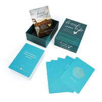 Ensemble de 90 cartes d'affirmation d'encouragement émotionnel en papier d'art premium avec impression personnalisée, boîte rigide en deux parties et guide explicatif