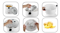 Hot Selling Huis & Keuken Elektrische Aardappelschiller Met Automatische Salade Spinner Draagbare Fruitprocessor Duurzaam Plastic Mes