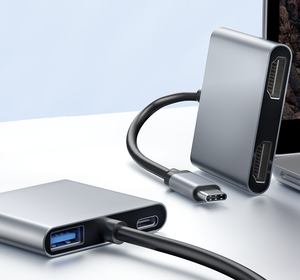 Tuti bán buôn <span class=keywords><strong>4</strong></span> trong 1 <span class=keywords><strong>USB</strong></span> <span class=keywords><strong>Hub</strong></span> kép HDTV PD Sạc Loại C Docking Station cho máy tính xách tay - Product Image 6