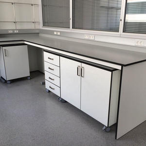 CARTMAY buoni prezzi laboratorio delle scuole superiori banchi individuali di fisica prodotti chimici di biologia resina fenolica tavoli da laboratorio bagnati con scaffali - Product Image 3