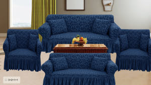 مجموعة غطاء كنبة جاكار متعدد الأغراض قابل للتمدد من البولي القطن مناسب للفصول الأربعة، سترة على الطراز الأوروبي عصرية الأعلى مبيعًا، ملمس كبير - Product Image 2