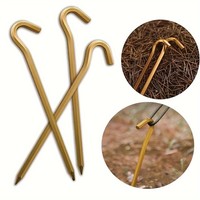 Piquets de tente en alliage d'aluminium 6061 argenté de 18 cm, accessoire de camping avec sac de transport, boîte personnalisée, garantie 1 an pour toutes les saisons