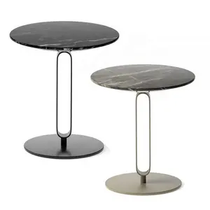 새로운 디자인 고품질 싼 현대 고전적인 거실 가구 장식적인 강철 기초 작은 둥근 구석 측 테이블