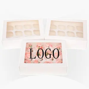 Custom Size Desserts Bakery Box Large Picnic Sandwich Packing Kraft Takeout Paper Food Packaging Box With Clear Window