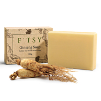Vente en gros de pains de savon blanchissants au ginseng pour le corps, élimination des taches brunes éclaircissant pour la peau
