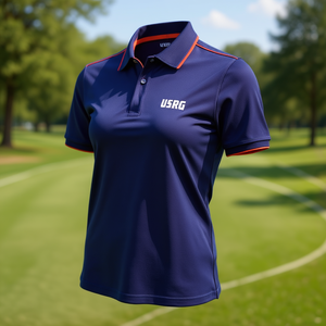 Polo para Mujer Azul Marino Manga Corta con Logotipo USRG Corte Deportivo - Product Image 3