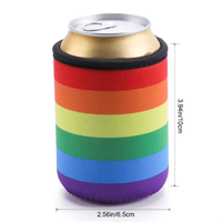 Bidon en néoprène isolé personnalisé Coozy manchon de support de bière cadeau promotionnel 3mm 5mm refroidisseur de canette de bière en néoprène avec bord de couture